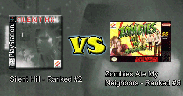 SIlent Hill PS1 vs Zombies Ate My Neighbors SNES